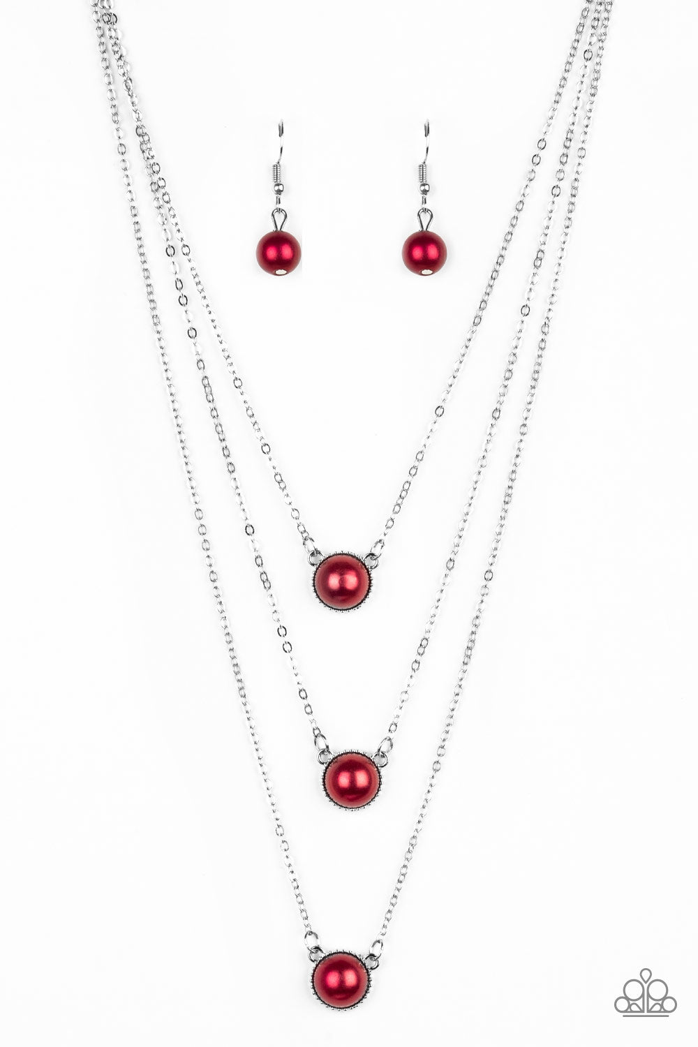 Paparazzi A Love For Luster - Red Necklace - Avastrinkets LLC