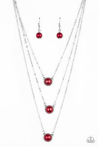 Paparazzi A Love For Luster - Red Necklace - Avastrinkets LLC