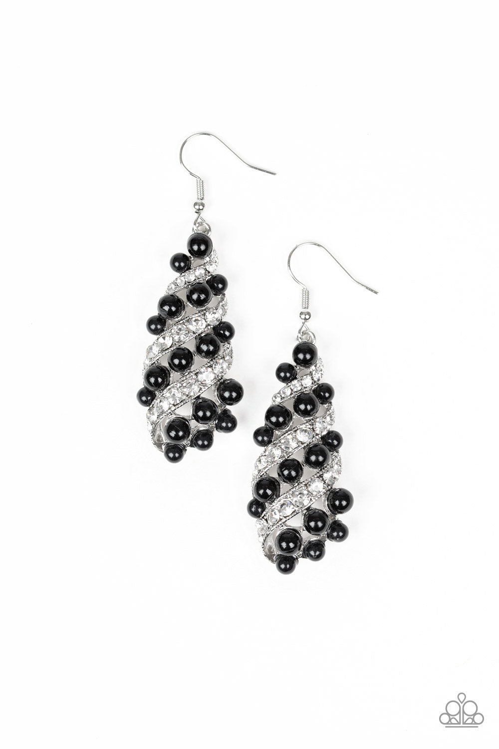 Paparazzi Ballroom Waltz - Black Earrings - Avastrinkets LLC