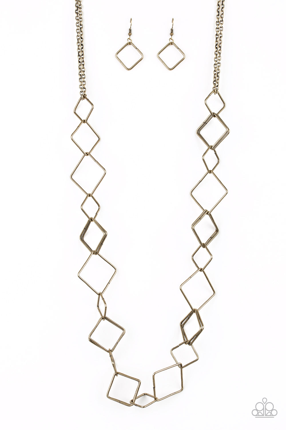 Paparazzi Backed Into A Corner - Brass Necklaces