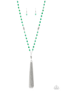 Paparazzi Tassel Takeover - Green Necklace