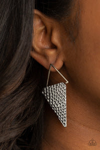 Paparazzi Have A Bite - Silver Earrings - Avastrinkets LLC