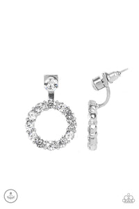 Paparazzi Diamond Halo - White Earring