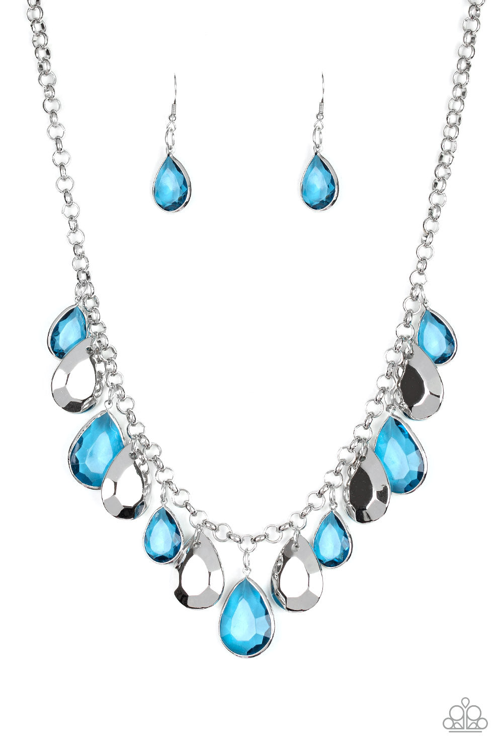 Paparazzi CLIQUE-bait - Blue Necklace - Avastrinkets LLC