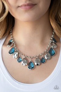 Paparazzi CLIQUE-bait - Blue Necklace - Avastrinkets LLC