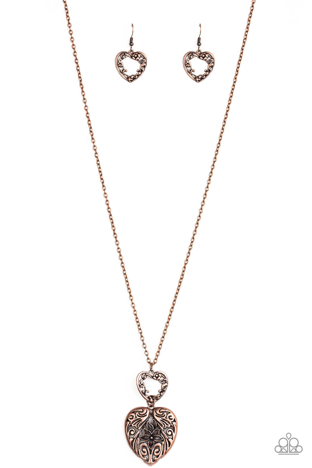 Paparazzi Garden Lovers - Copper Heart Necklace - Avastrinkets LLC