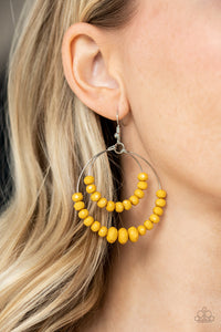 Paparazzi Paradise Party - Yellow Earrings - Avastrinkets LLC