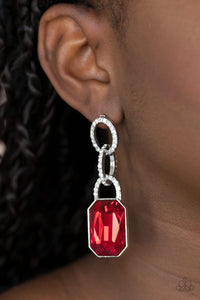 Paparazzi Superstar Status - Red Earrings - Avastrinkets LLC