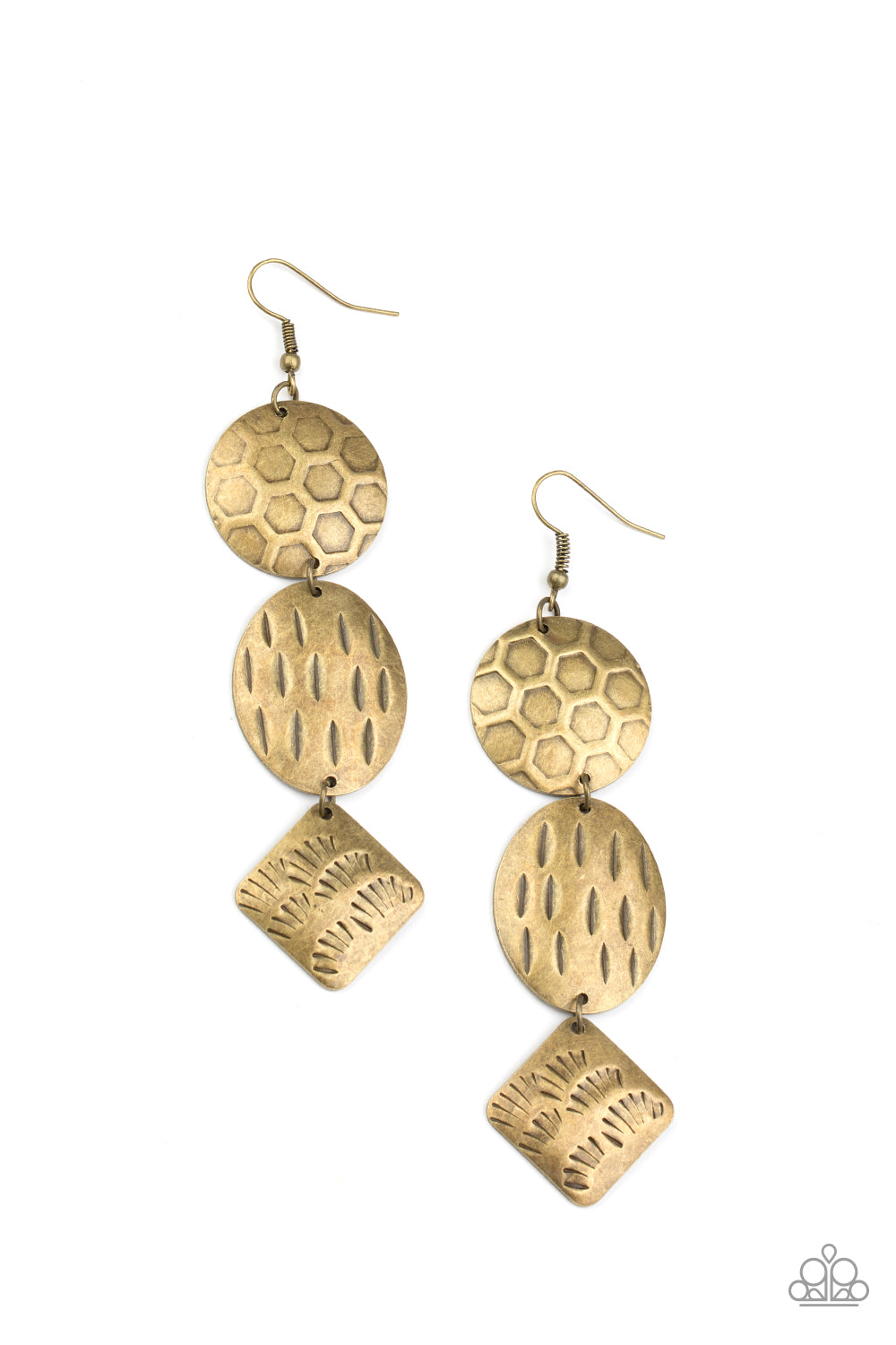 Paparazzi Mixed Movement - Brass Earrings - Avastrinkets LLC