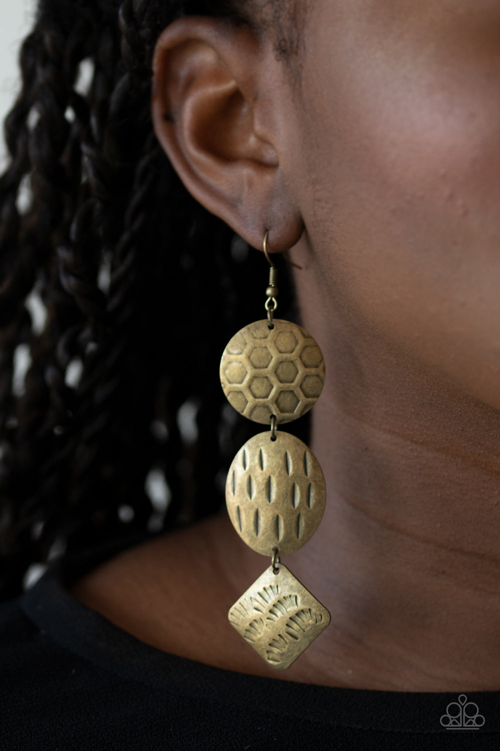 Paparazzi Mixed Movement - Brass Earrings - Avastrinkets LLC