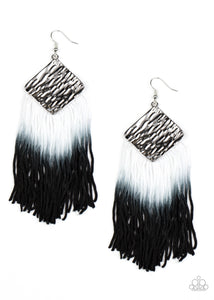 Paparazzi DIP The Scales - Black Earrings - Avastrinkets LLC