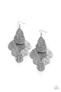 Paparazzi Hibiscus Harmony - Silver Earrings - Avastrinkets LLC