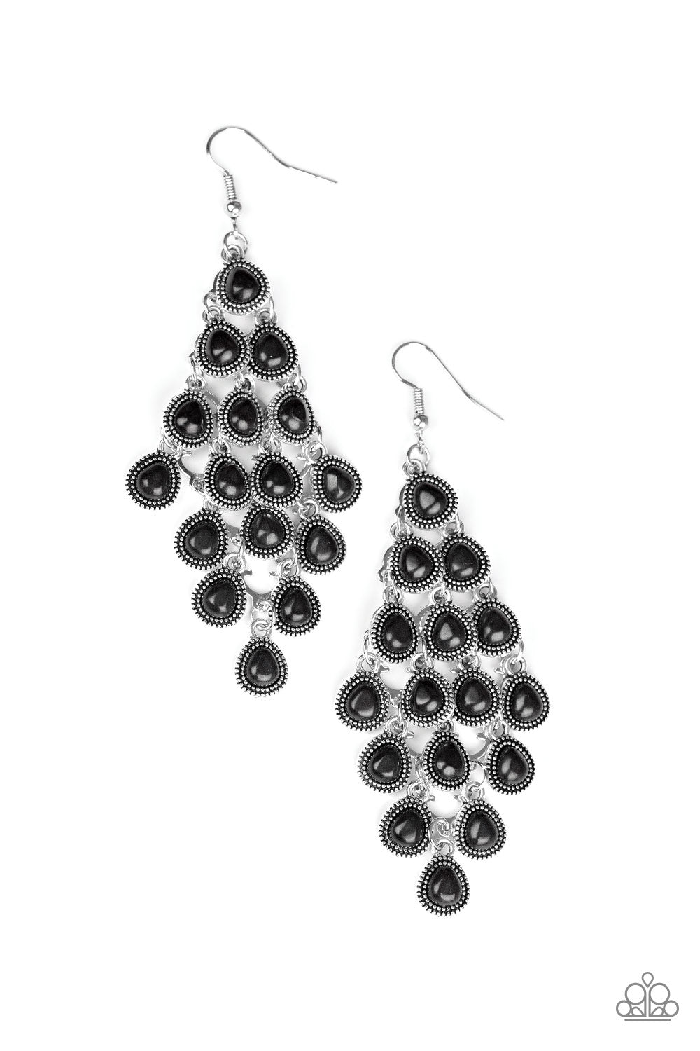 Paparazzi Rural Rainstorms - Black Earrings - Avastrinkets LLC