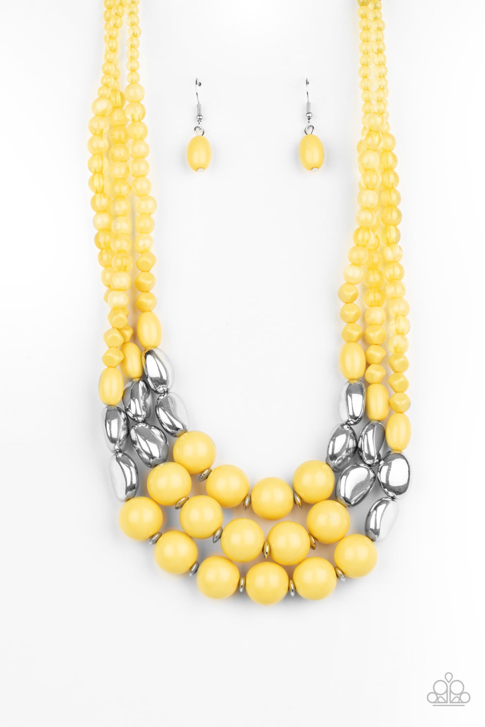 Paparazzi Flamingo Flamboyance - Yellow Necklace - Avastrinkets LLC