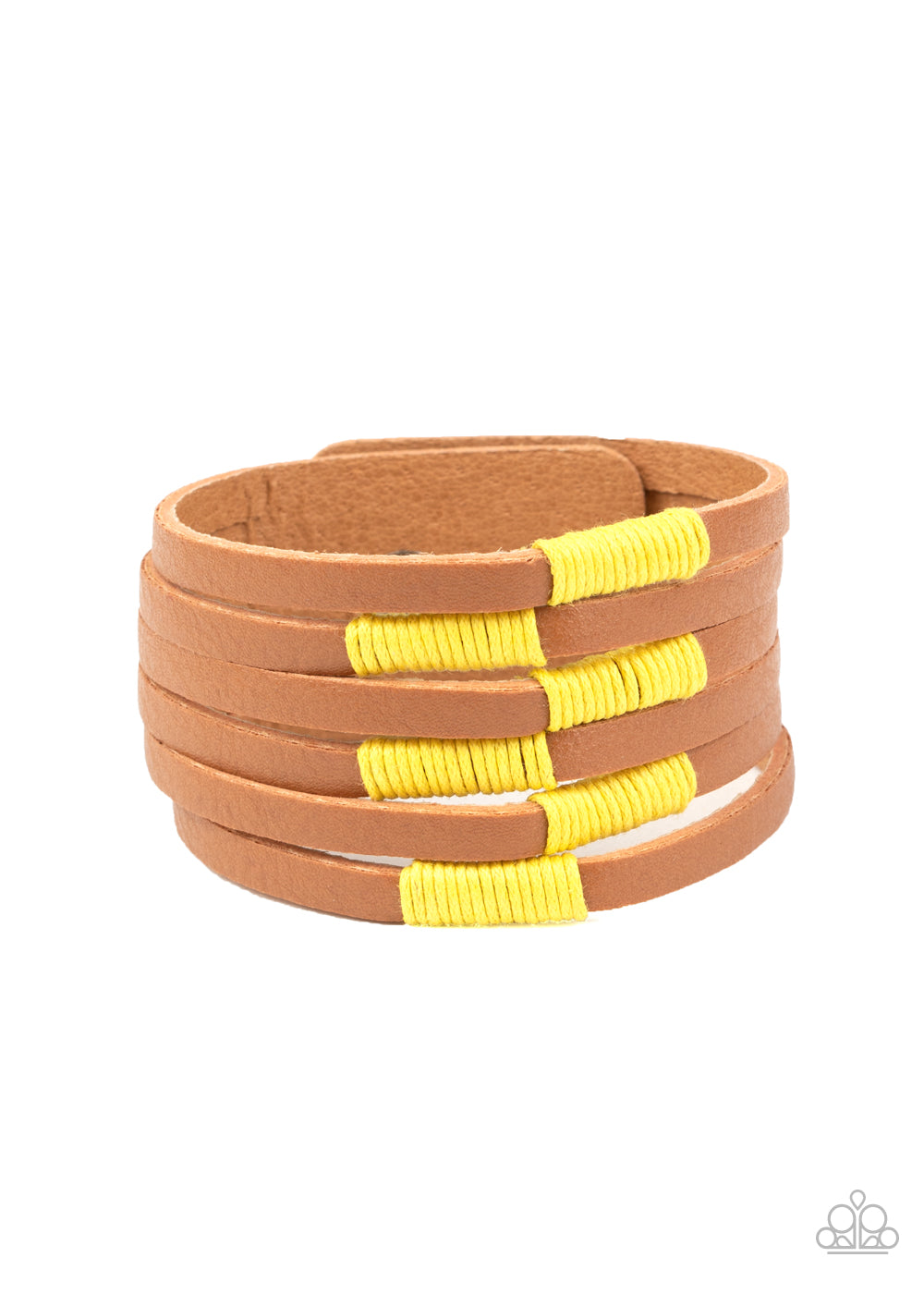 Paparazzi Country Colors - Yellow Wrap Bracelet - Avastrinkets LLC