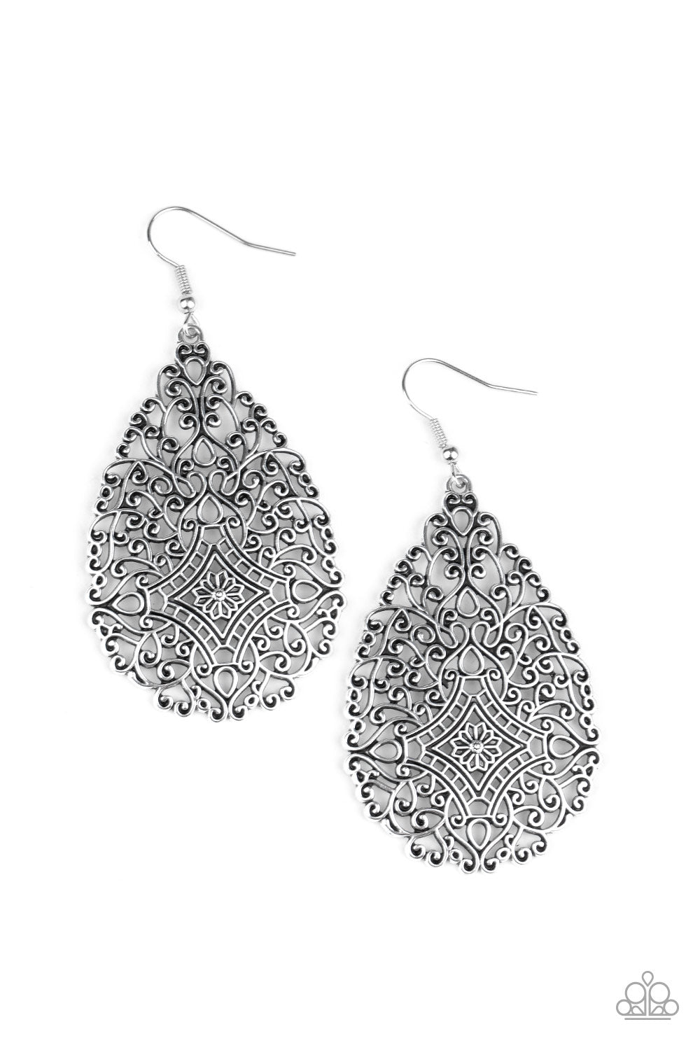 Paparazzi Napa Valley Vintage - Silver Earrings - Avastrinkets LLC