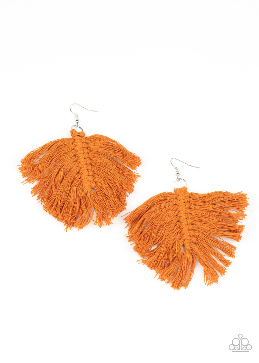 Paparazzi Macrame Mamba - Brown Earrings - Avastrinkets LLC