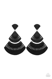 Paparazzi Oriental Oasis - Black Earrings - Avastrinkets LLC