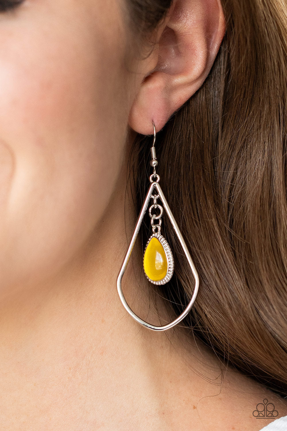 Paparazzi Ethereal Elegance - Yellow Earrings - Avastrinkets LLC