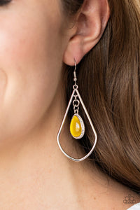 Paparazzi Ethereal Elegance - Yellow Earrings - Avastrinkets LLC