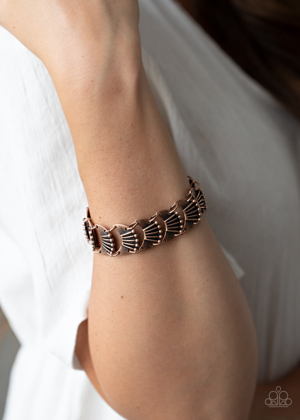 Paparazzi Moonlit Mesa - Copper Bracelet - Avastrinkets LLC