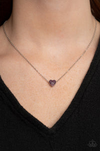 Paparazzi Hit Em Where It HEARTS - Purple Necklace - Avastrinkets LLC