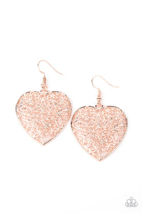 Paparazzi Let Your Heart Grow - Rose Gold Earrings - Avastrinkets LLC