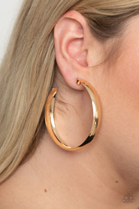 Paprazzi BEVEL In It - Gold Hoop Earring