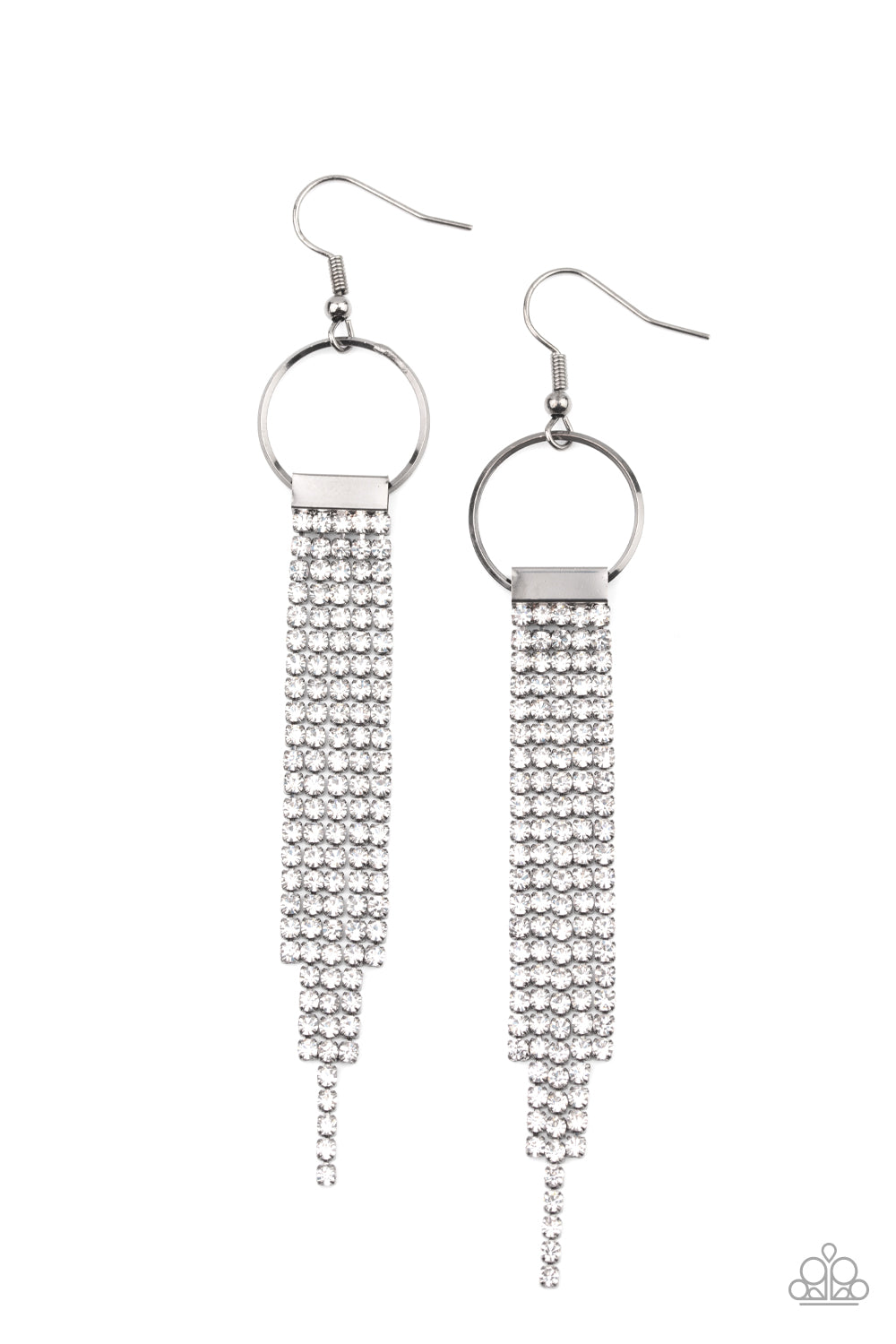 Paparazzi Tapered Twinkle - White Earrings