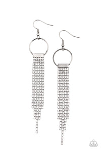 Paparazzi Tapered Twinkle - White Earrings