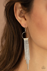 Paparazzi Tapered Twinkle - White Earrings