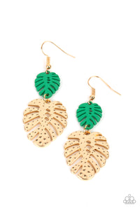 Paparazzi Palm Tree Cabana - Green Earrings