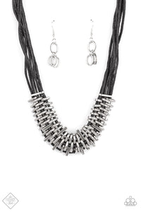 Paparazzi Lock, Stock, and SPARKLE - Black Necklace