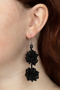 Paparazzi Celestial Collision - Black Seabead Earrings