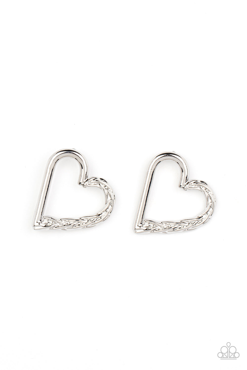 Paparazzi Cupid, Who? - Silver Heart Earrings